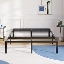 Avenco Metal Platform Bed Frame King Size 12 Inch Noise Free Quiet Design, Heavy Duty Steel Support, Under Bed Storage, Easy Assembly, No Box Spring Needed