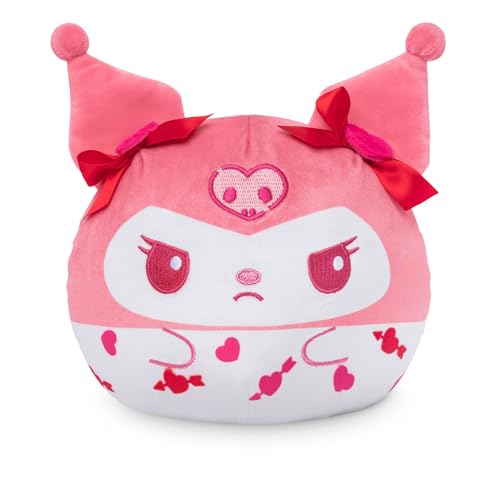 TeeTurtle My Melody and Kuromi Reversible 6 Sanrio Plush - Pink and Red Hearts - Kawaii Cute Soft Plush