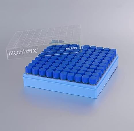 1.5ml Cryovial with 2 in Box, 100-Well Cryo Storage Box, 6 Bags/Pack