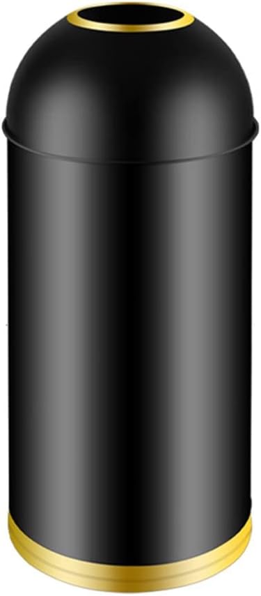 Stainless Steel Trash Can with Lid Open Top Trash Bin, Industrial Metal Trash Enclosure, Detachable Inside Cabinet, Commercial Garbage Bin for Hotel, Patios, Cafes, Parks