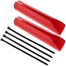 Motorcycle Front Fork Shock Absorber Covers Set, Red Plastic Fork Boots Guard for Dirt Bikes, Off-Road Protective Sleeve Replacement Parts