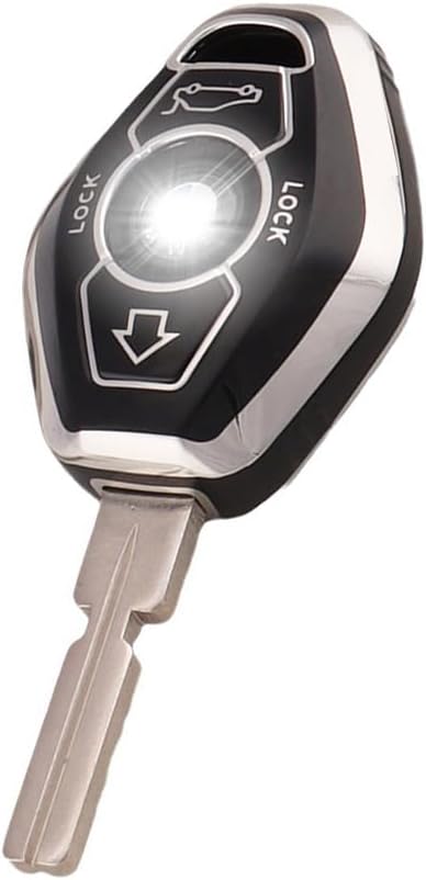 Key Fob Cover fit for BMW E46 E39 E38 E63 E60 E61 X5 E53 X3 E83 F83 Z3 Z4 M5 330i 325i 3 5 7 Series Key Cover Case Key Holder TPU Key Protector B Black