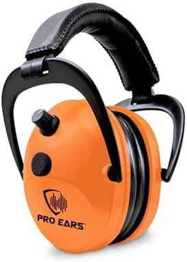 Pro Ears Gold II 30 Over-Ear Electronic Hearing Protection Headphones - Orange, 30 NRR, Gel Ear Seals, DLSC Tech, Military Grade - Ideal for Shooting