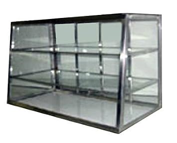 Carib Countertop Dry Bakery Display Case 24" Tapered Glass Showcase w/Shelf 2T