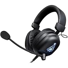 Gaming USB Headset with 3.5mm,E-Sports Headset V6800 Head-Mounted Gaming 7.1-Channel Wired Headset Desktop subwoofer with Wheat for PC Laptop