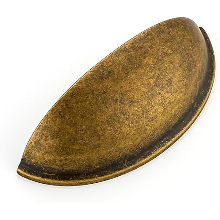 Ravinte 1 Pack 3 Drawer Pulls Antique Brass Cabinet Cup Pulls Kitchen Hardware Cabinet Handles Drawer Handles Knobs 3 inch Hole Center