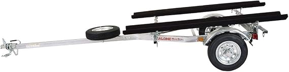 Malone MPG464-LBB MicroSport LowBed 2 Kayak Trailer with 2 Bunk Kayak Carriers & Spare Tire | 20' / 800 lbs Capacity | Fully Submersible | 22" Crossbar to Ground Clearance | 2 Bunk Kayak Carriers & Spare Tire, 20' / 800 lbs Capacity, Fully Submersible, 22" Crossbar to Ground Clearance