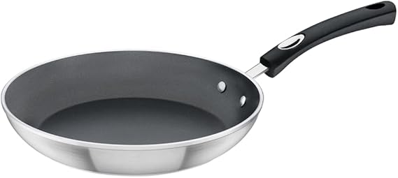 Tramontina Non-Stick Frying Pan with Silicone Handle for Induction, Electric, Gas and Ceramic Glass Hobs, ‎Cookware, Kitchen, 20 cm, 1.0 Litre, 20888020, Dark Grey