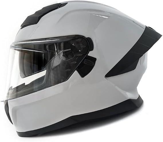 Motorcycle Full Face Helmets FMVSS 218 DOT Approved,Adults Men Women Professional Helmet,Double Visor,Removable Lining,Flip Up Cool Street Helmet for Motocross Cruiser Moped