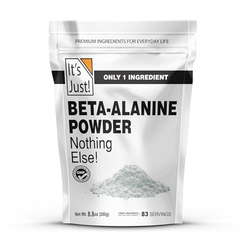 Its Just! - Beta-Alanine Powder, Pre-Workout Supplement, 250g Bulk, Unflavored, 3000mg Per Serving 250g  83 Servings