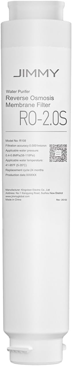 JIMMY R9 Filter, Reverse osmosis membrane filter RO-2.0S, 2-year Lifetime(1Pcs)
