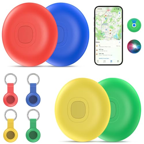 Air Tracker Tags-4 Pack,Item Finder Works with Apple Find My iOS Only App,IP68 Waterproof Luggage Tracker,Battery Replacement Bluetooth Tracker,Smart Tracker Tag for Keys,Wallet,Bags and More