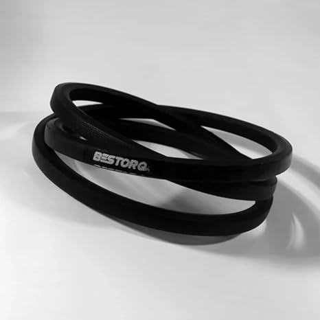 BESTORQ BB112 Rubber V-Belt, Wrapped/Hex, Black, 115" Length x 0.66" Width x 0.55" Height
