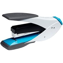Rexel Easy Touch Half Strip Stapler, 30 Sheet Capacity, Flat Clinch, Metal Body, Includes Staples, Blue and White, 2102549