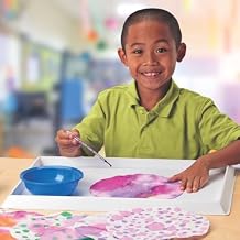 Roylco Color Diffusing Paper Circles - 100 Pre-Cut 9" Fabric-Like Sheets for Watercolor Art, Markers & Paint, Make Flowers, Snowflakes & Caterpillars, Classroom STEAM Activity, Ages 3+
