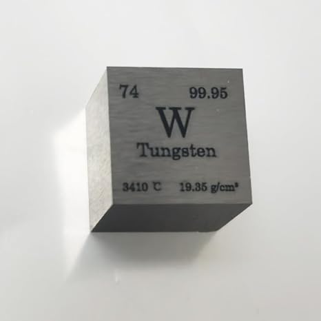 Tungsten Cube 10mm (0.39 Inch) Ultra-Dense 99.95% Pure Metal Density Block with Right-Angled Edges for STEM Education & Collectors