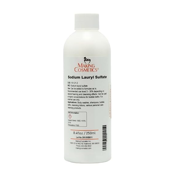 MakingCosmetics - Sodium Lauryl Sulfate - 8.4floz / 250ml - Cosmetic Ingredient