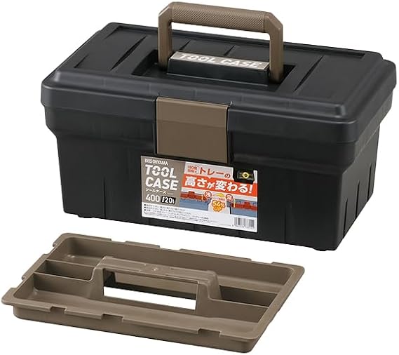 Iris Ohyama TCR-400 Tool Case, Black/Sand Beige