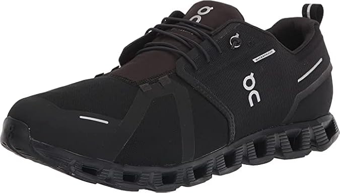 On Mens Cloud 5 Waterproof Textile Synthetic All Black Trainers 8 US