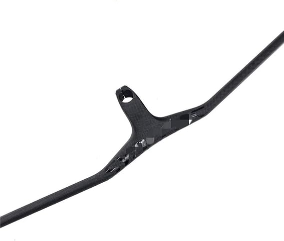 Carbon Fiber Integrated Mountain Bike Handlebars,17 Degree 3K Matt Integrated Straight Flat MTB Bike Handlebar with Stem Riser (660mm,100mm)