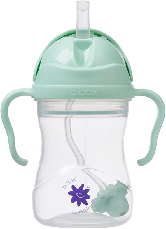 Lansinoh b.box Weighted Straw Sippy Cup, Pistachio, 8 Ounce