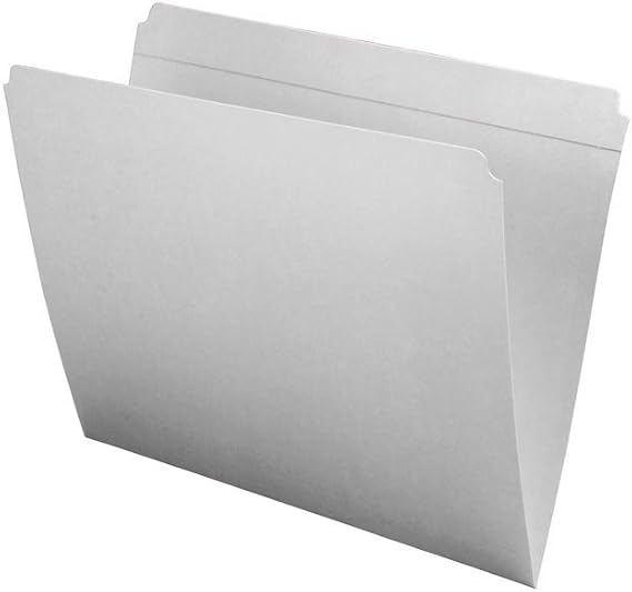 11 pt White Folders, Full Cut Reinforced Top Tab, Letter Size (Box of 100)