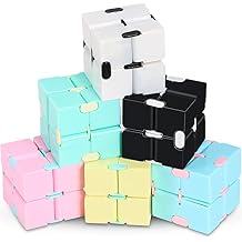 Skylety 6 Pieces Cube Toy, Stress and Anxiety Relief Cube, Mini Durable Stress Relieving Toy for Adults Anxiety Relief