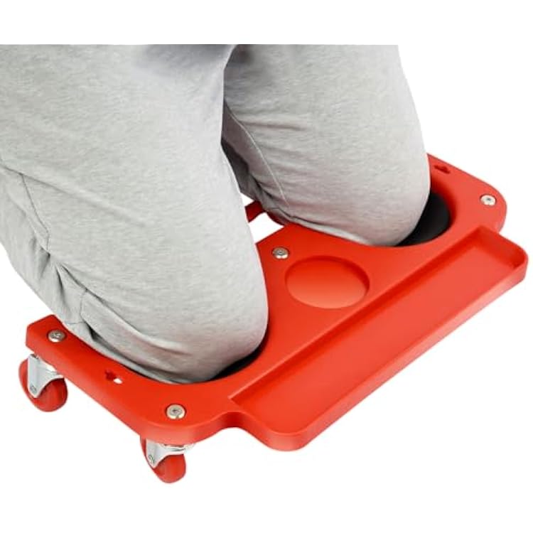 Rolling Knee Pads Creeper with Wheels,Rolling Knee Dolly with Foam Cushioned Knee Cups for Auto Repair Flooring Garage Use 20.085.51 in