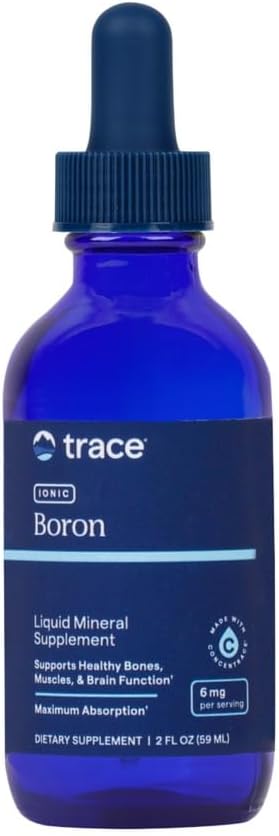 Trace Minerals Ionic Boron Liquid Supplement, 6 mg, 2 fl oz, 48 Servings | Ionic boron, high bioavailability, Supports bone and joint health, Full spectrum ionic trace minerals