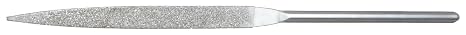 Strauss Needle File, Diamond Grit, Half-Round, Medium, 160mm Length, 5.4mm Width, 1.9mm Thickness