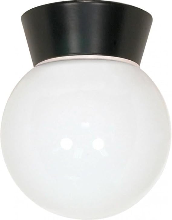 Nuvo SF77/157, Outdoor Flush Mount Ceiling Light, Black, Landscape Lighting