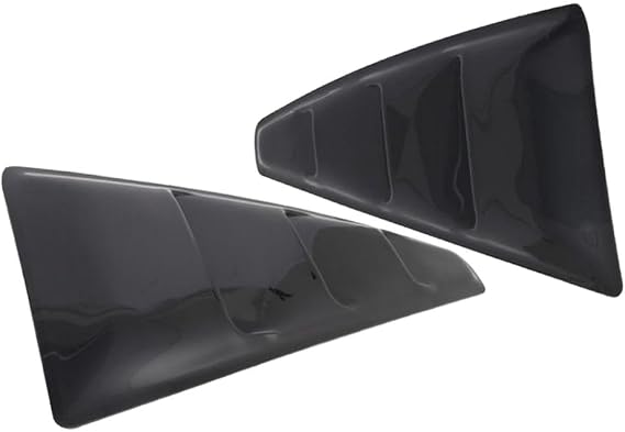 Side Quarter Window Louvers Scoop Cover 2pcs Front Rear Left Right Acrylic for Ford for Mustang 2005-2014 2pc Unpainted Black Visor Style -WDL-FM05-V