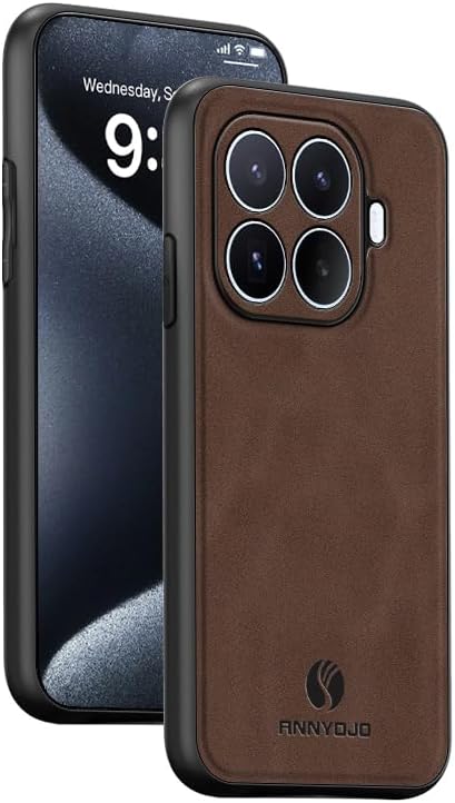for Tecno Camon 30s Leather Phone Case, Shockproof PU & TPU Protective Luxury Cover for Men, Durable Slim Anti Fingerprint Case Shell with Camera Lens Protection Brown