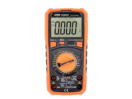 Victor/RuoShui VC9805A+ Multimeter High Precision Digital 2000uF capacimeter 10MHz Frequency Temperature and inductance Measuring with LCR Tester(Victor VC9805A+)