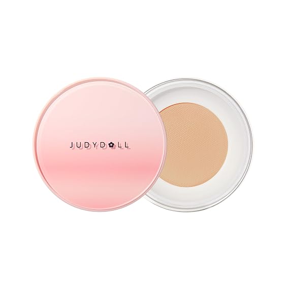 JUDYDOLL Matte Finishing Powder Soft Focus Setting Powder with 3x Oil Control & Skincare Ingredients, Long-Lasting Wear, Blurring Effect for All Skin Types, Includes Velvet Puff (01Warm Beige)