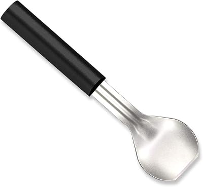 Rada Cutlery Ice Cream Scoop W237, 2.38 x 2.38 Stainless Steel Bowl, Made in USA, Black Handle
