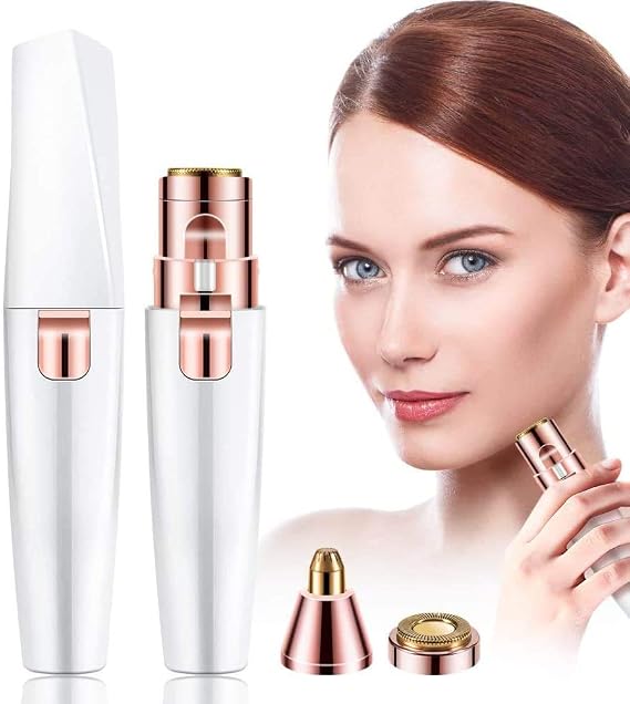 Painless Face Body Hair Remover Epilator Rechargeable Electronic Eyebrow Trimmer Portable Hair Removal Razor for Face Lips Nose