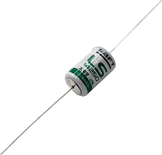 SAFT LS14250AX 1/2AA Axial 3.6V Lithium Thionyl Chloride Battery for Emergency Backup, Data Collection, AMR Add-ons, Smoke Alarms, Carbon Monoxide Detectors MFG PN: 700053 NSN: 6135-01-669-4691
