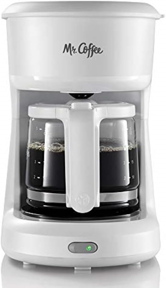 Mr. Coffee 2134286 5-Cup Mini Brew Switch Coffee Maker, White