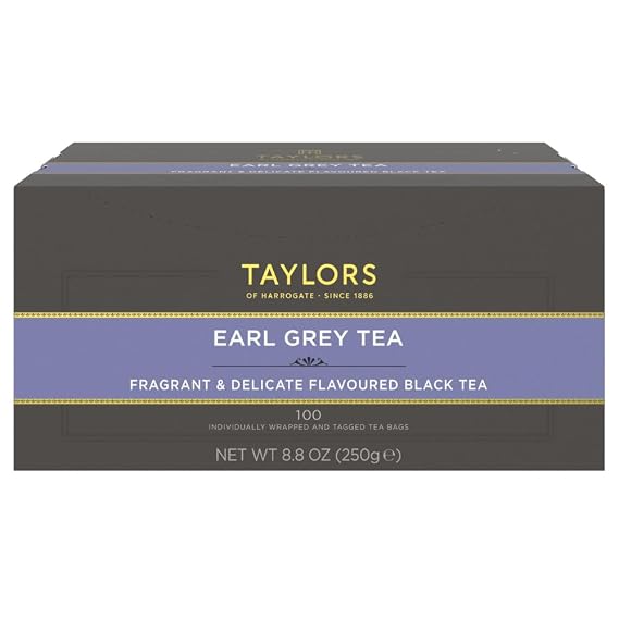Taylors of Harrogate Earl Grey Black Tea Bags, 100ct (Pack of 1)
