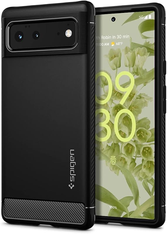 Spigen Rugged Armor Designed for Google Pixel 6 Case (2021) - Matte Black