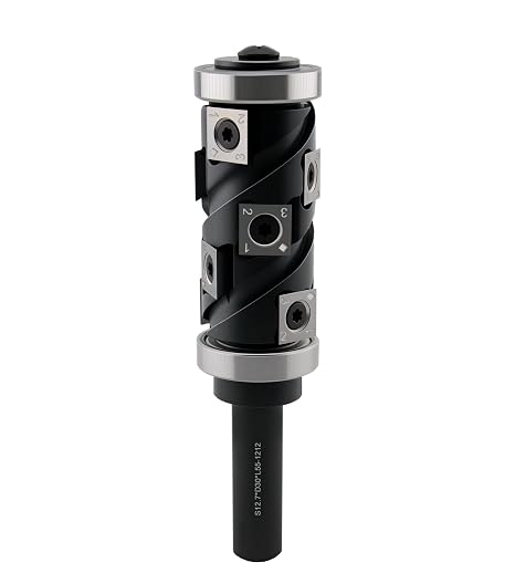 Top and Bottom Bearing Flush Trim Router Bit, 1/2" Shank with 10 Carbide Inserts, 1.18" Cutting Dia 2.17" Length, Heavy Duty Woodworking Template Bit for Pattern Trimming and Finishing