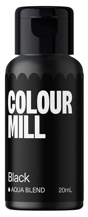Colour Mill Aqua Blend Water-Based Food Coloring, 20 Milliliters Black