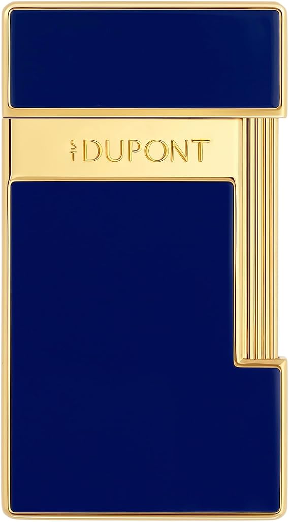 S.T. Dupont Slimmy Blue Lacquer & Gold Lighter, 028225