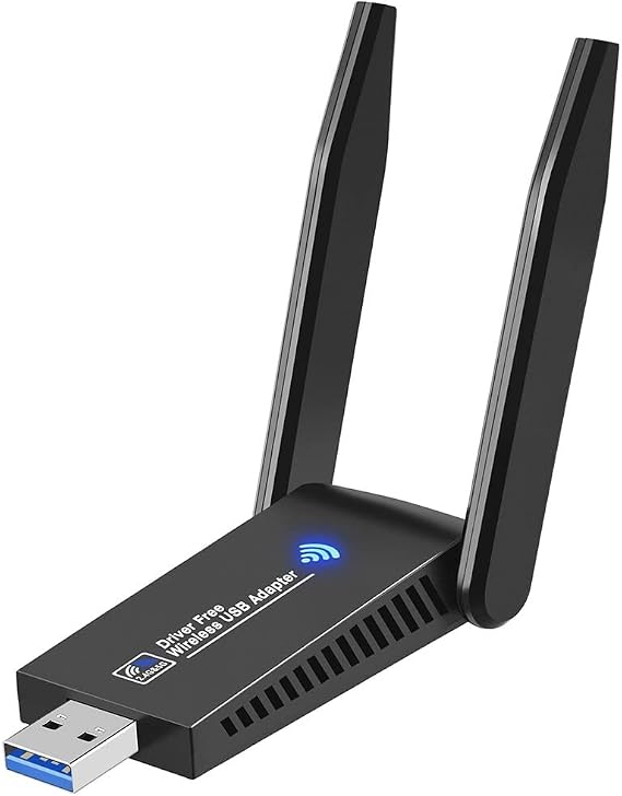 Onesite USB WiFi Adapter Dongle Wireless 1200Mbps, Dual Band 2.4GHz/300Mbps 5GHz/867Mbps High Gain Dual 5dBi Antennas Network WiFi USB 3.0 for Desktop Laptop with Windows 10/8/7/XP, Mac OSX