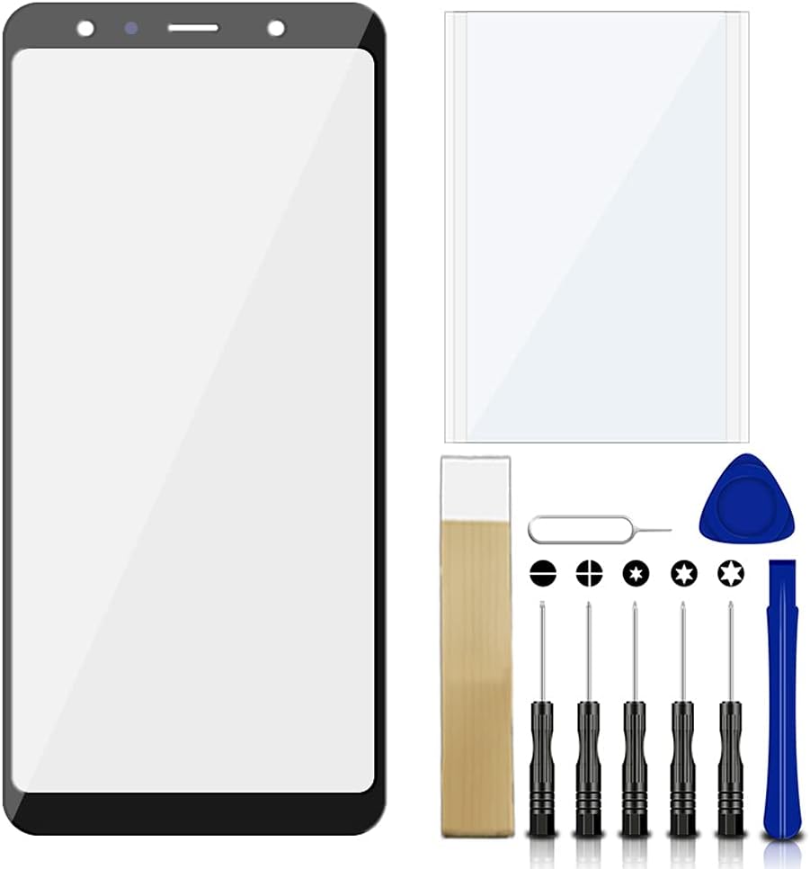 for Samsung Galaxy A7 2018 SM-A750GDS Outer Front Glass Lens Screen Replacement  OCA Tool KitBlack