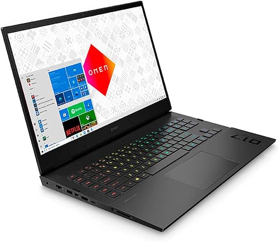 Omen 17 Gaming Laptop, NVIDIA GeForce RTX 3060, Intel Core i7-11800H, 16 GB RAM, 512 GB SSD, 17.3 Full HD 144 Hz Display, Windows 10 Home, RGB Keyboard, Long Battery Life (17-ck0010nr, 2021)