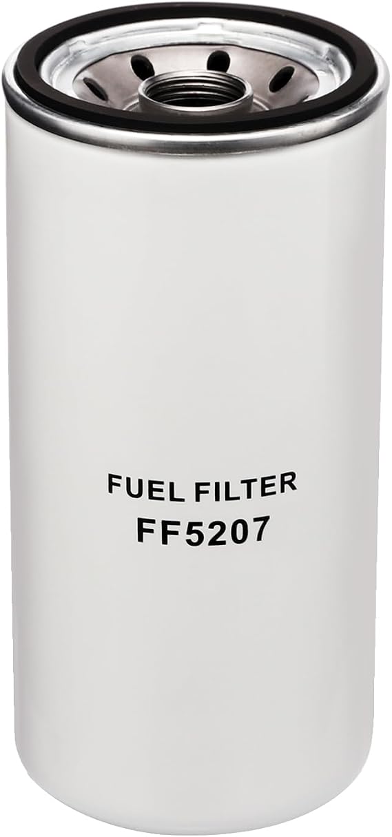 FF5207 Spin-On Fuel Filter Efficient Particle & Water Removal Compatible with Detroit Diesel Series 60/50, Cummins ISL G/ISC8.3, Caterpillar C13/C15 Replaces 6438839 25010793 5839FF5207