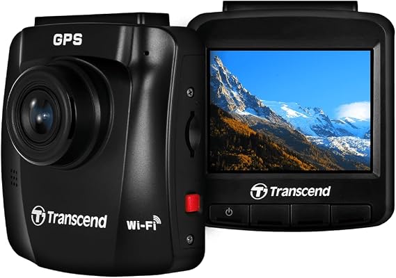 Transcend DrivePro 250 64GB Dashcam, 2.4" LCD, G-Sensor, Wi-Fi, GPS
