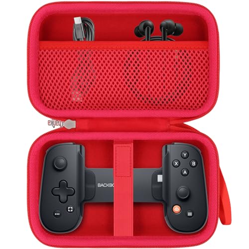 khanka Case for Backbone ProBackbone One iOS Mobile Gaming Controller,Carrying Case Compatible with Backbone ProBackbone One iOS Mobile Gaming GamepadController Red